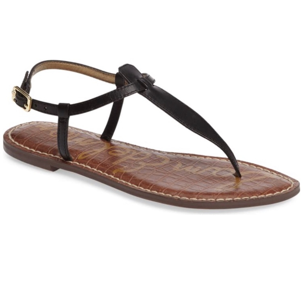 Sam Edelman Black Gigi Flat Sandals 10